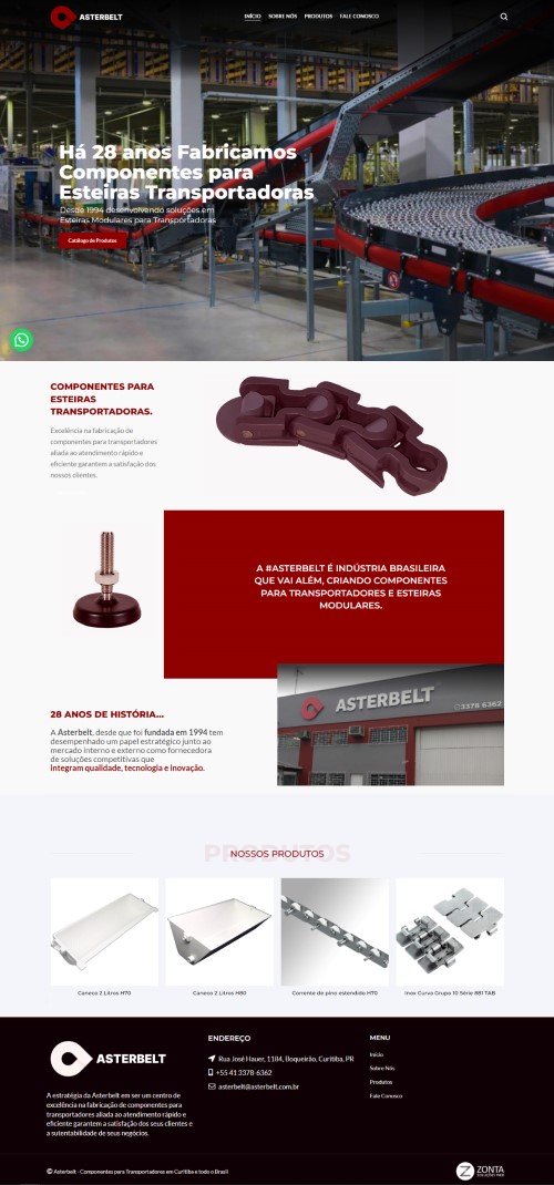 Site Desenvolvido em Wordpress para Metalúrgica Asterbel em Curitiba.